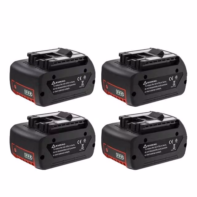 Batteria Bosch da 18V, capacità 60Ah, batteria ricaricabile agli ioni di litio, 4 batterie