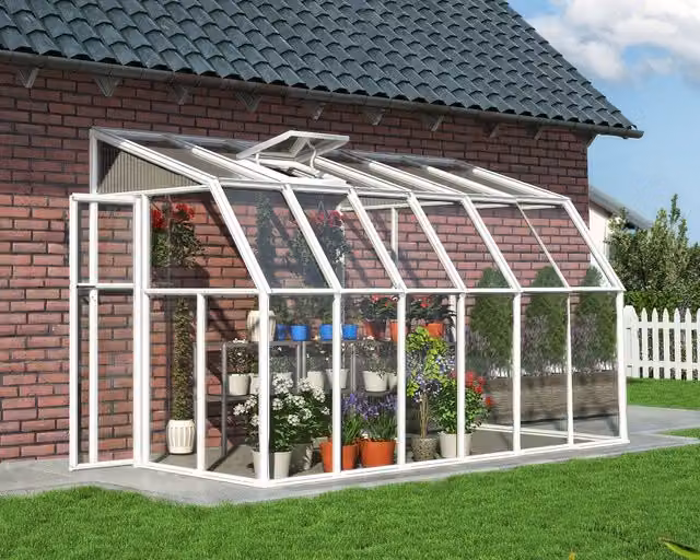 Veranda Sun Room in Policarbonato CANOPIA colore Bianco L: 3,8 m x P: 2 m