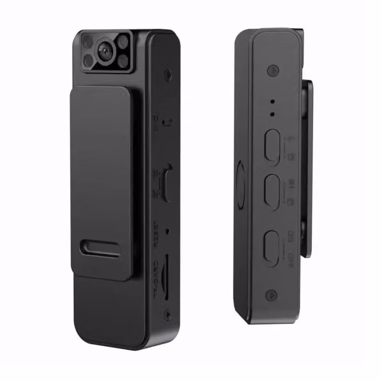Mini bodycam 2K con obiettivo Sony girevole a 180 gradi, corpo macchina da 26 g con memoria fino a 64 GB - CAMIPRO
