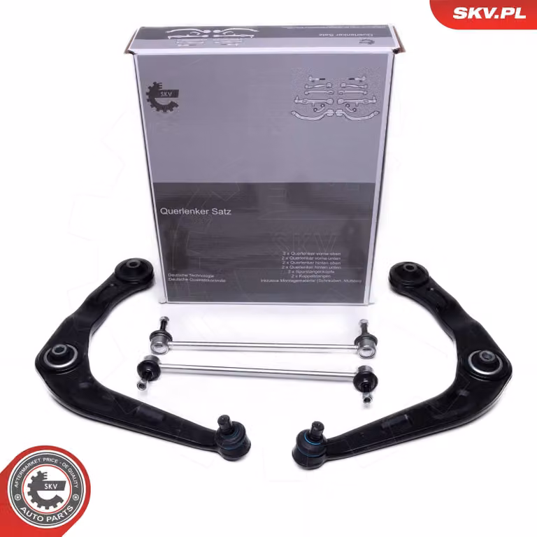 Set di bracci oscillanti per assale anteriore (sinistro/destro) PEUGEOT 206 207