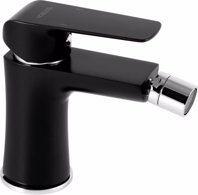 Rubinetto bidet con uscita Nobleless Tina nero opaco