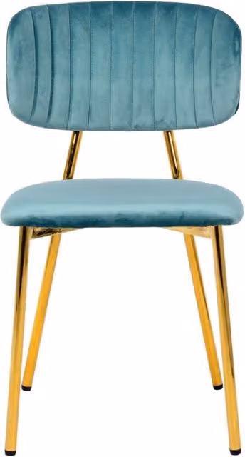 Set di 2 sedie Giselle in velluto menta e metallo dorato