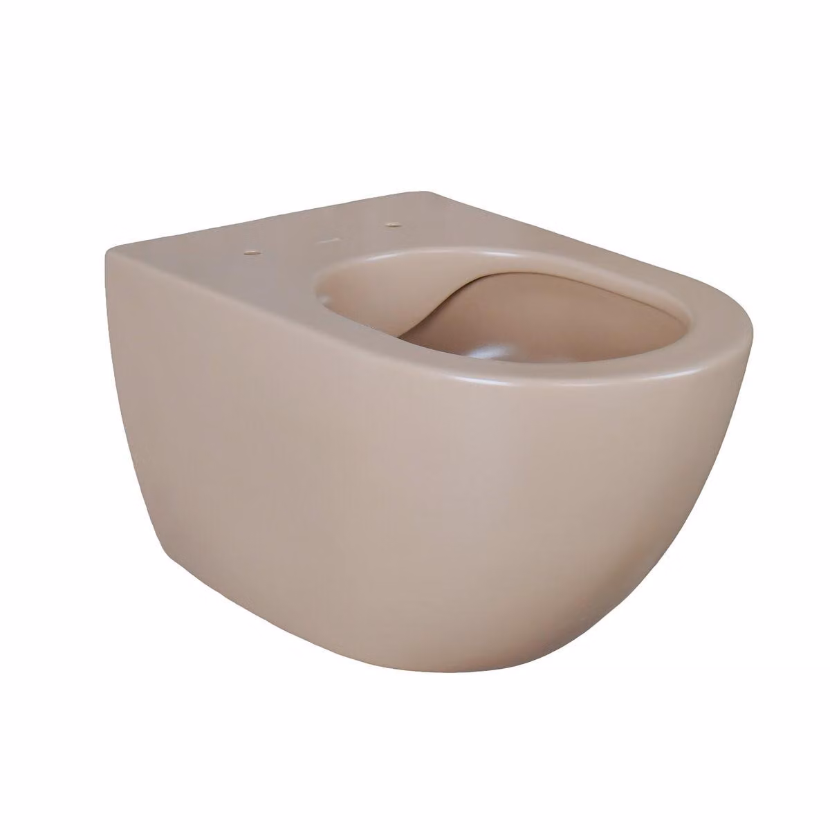 Creavit RIMOFF WC sospeso Matt Cappuccino – WC dal design moderno senza brida, antibatterico e sospeso, in Vetroceramica