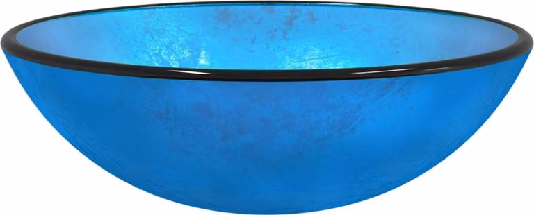 Lavandino in Vetro Temperato 42x14 cm Blu