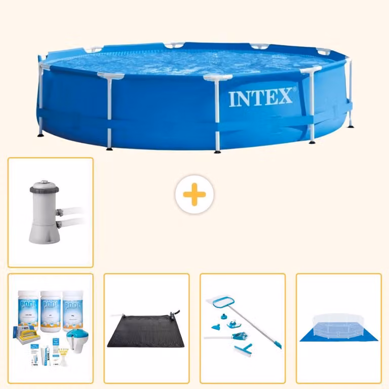 Piscina autoportante rettangolare - 366x76 cm - 6 pezzi - Modello S21004