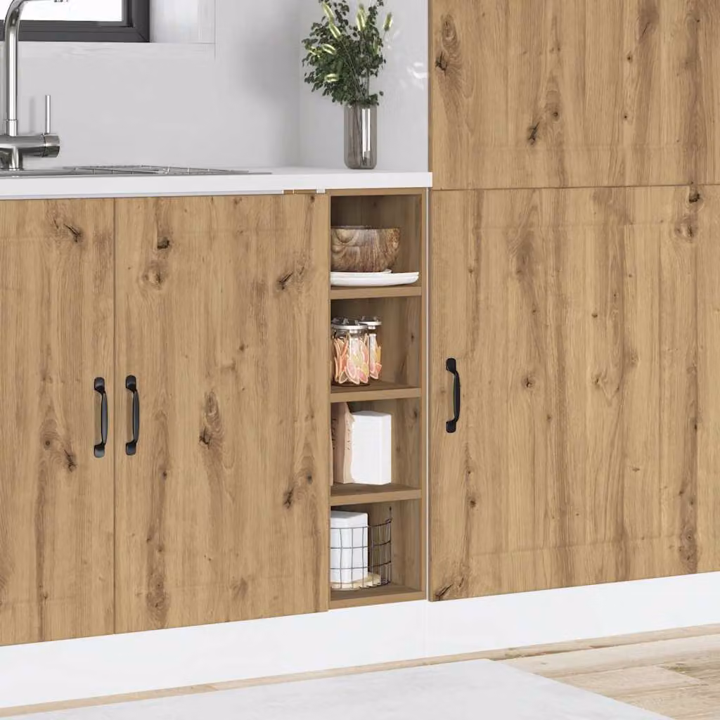 vidaXL Armadio Inferiore Riga per Cucina in Legno Marrone L/P/H: 20 x 44,5 x 81,5 cm