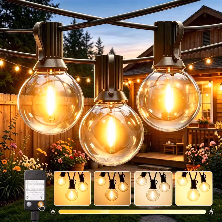 Catena luminosa a LED per uso esterno, 60 metri