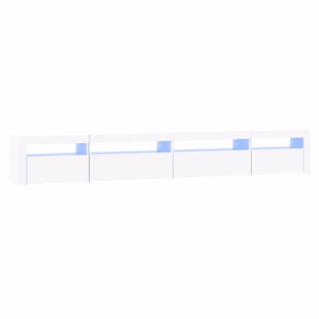 Mobile Porta TV Moderno vidaXL Bianco con Luci LED Integrate L 270 x P 35 x H 40 cm – 2
