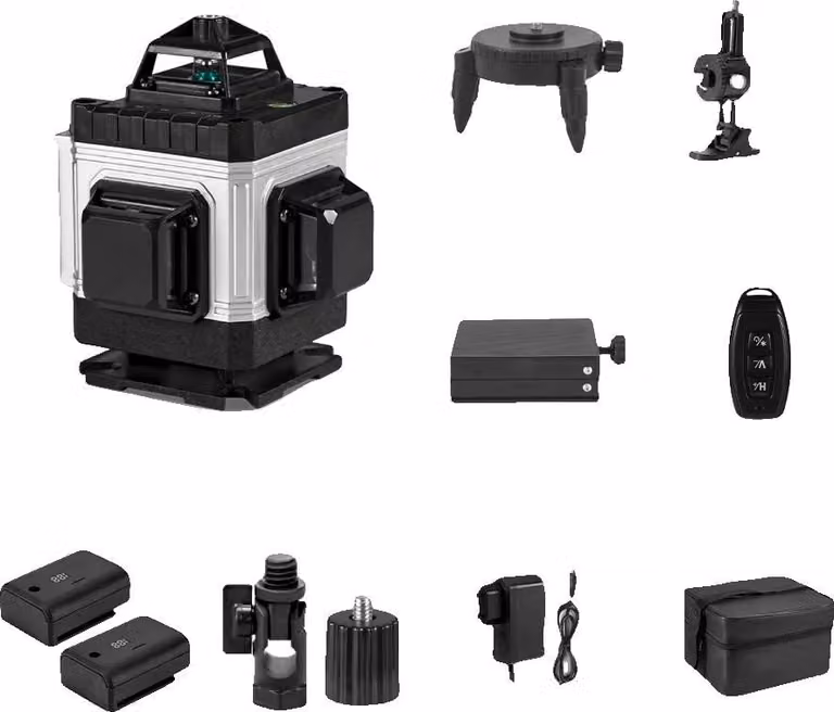Livella laser, 16 linee, funzione telecomando, set di 2 batterie