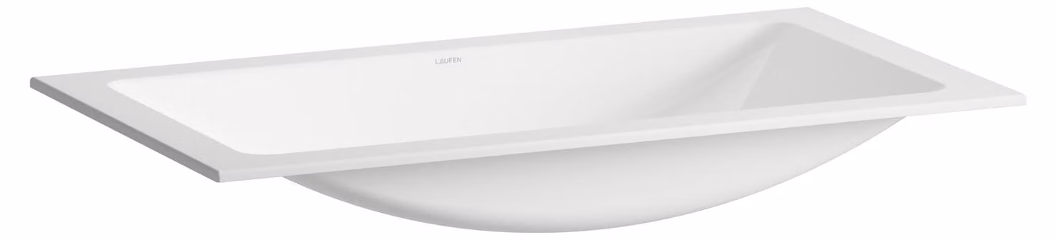 LAUFEN CLASSICS Lavabo à encastrer par le haut, rectangulaire, sans percement pour la robinetterie, sans trop-plein, 800x450x120mm, blanc brillant, H517CL40001121, H517CL40001121
