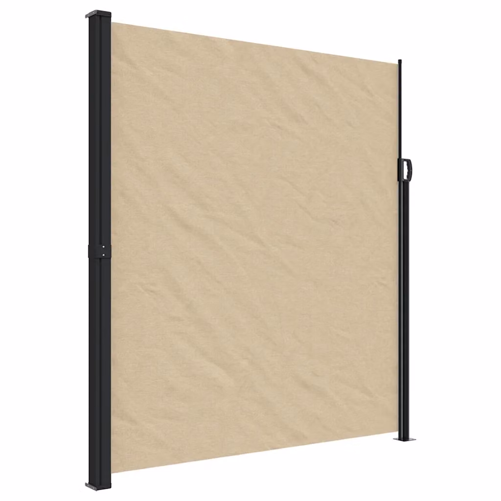 Tenda da Sole Laterale Retrattile vidaXL in Alluminio e Poliestere Beige L: 600 cm, H: 220 cm – 2