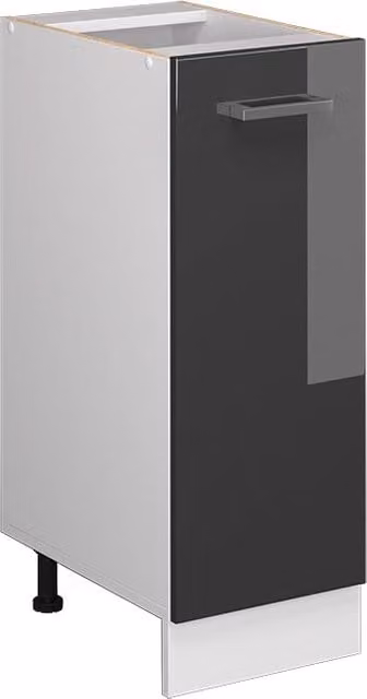 Armadio dispensa da cucina Vicco R-Line moderno con ante a battente, colore Antracite lucido e Bianco, L: 30 cm, H: 181,6 cm, P: 46 cm – 1