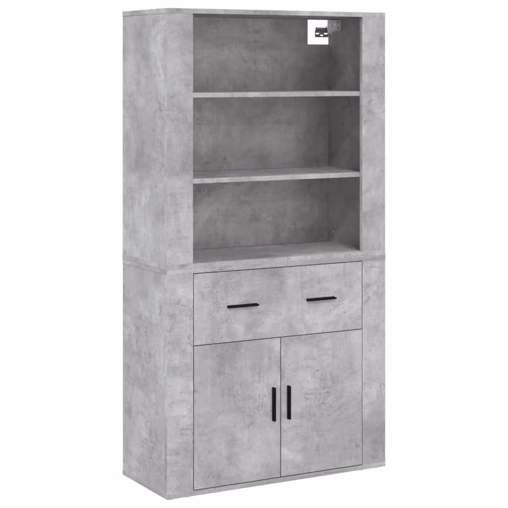 Credenza Grigio Cemento in Legno Multistrato