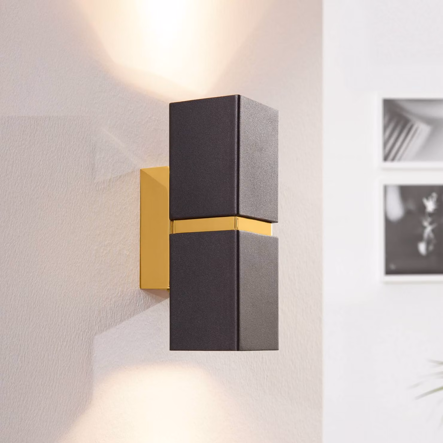 EGLO Applique da parete a LED Passa, Ottone / Oro, Soggiorno / Sala da pranzo, Metallo, Moderno, Applique a LED