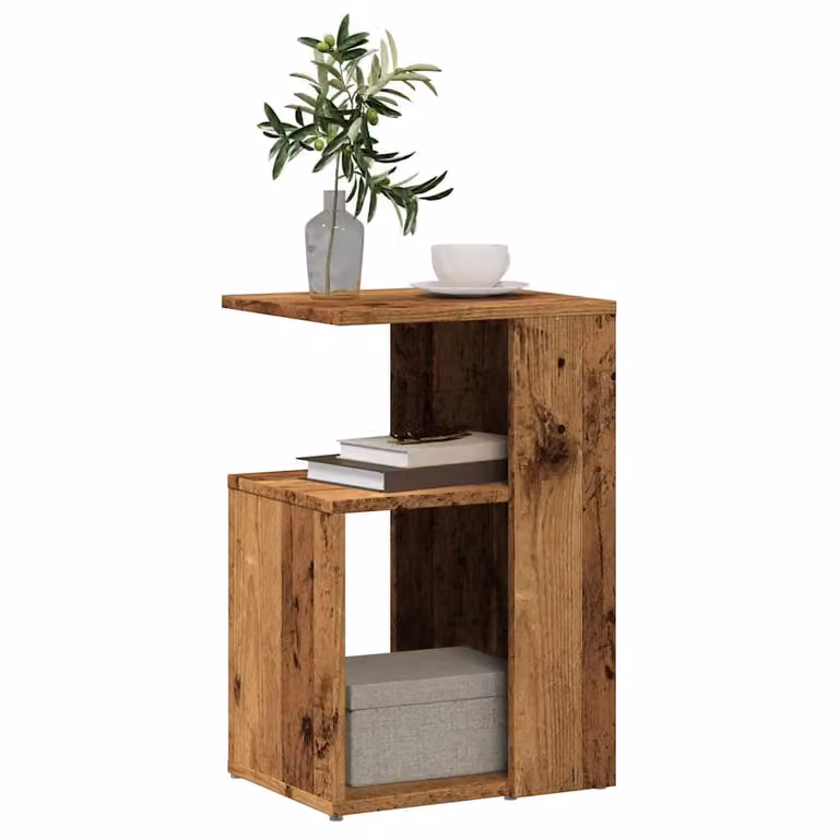 vidaXL Tavolino da Salotto in Legno Antico Marrone L/P/H: 36 x 30 x 56 cm