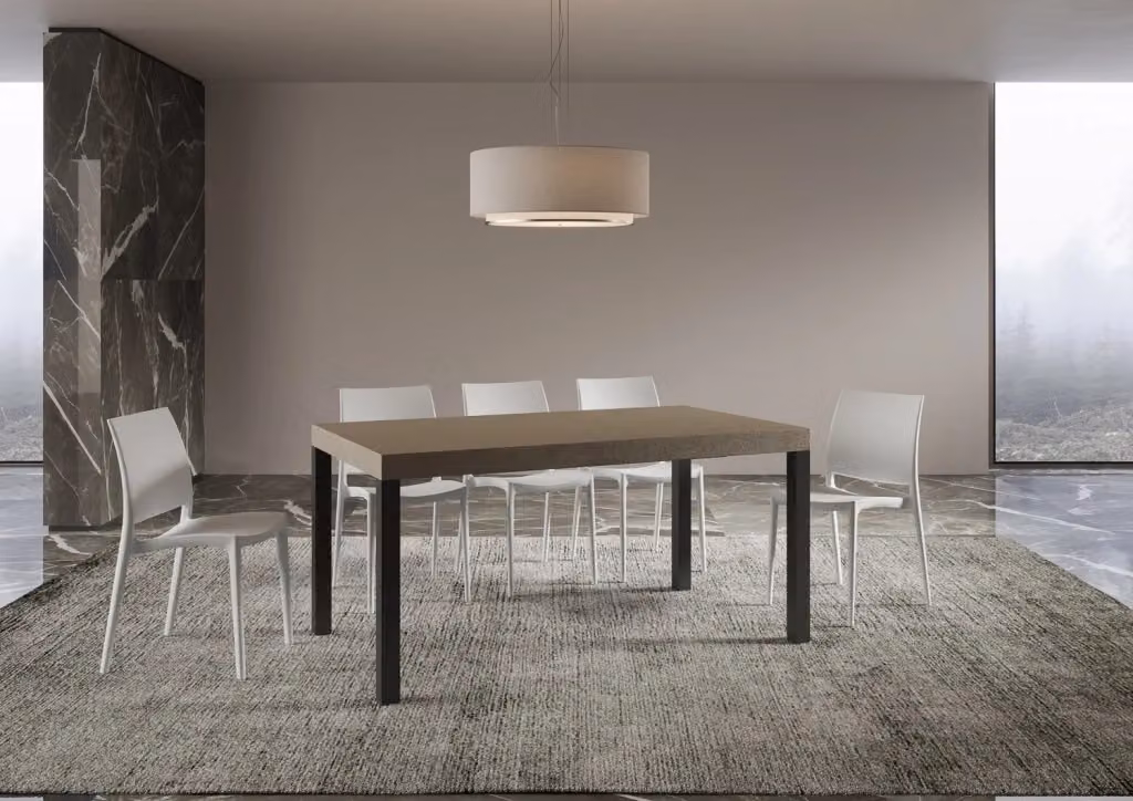 Tavolo allungabile rettangolare Itamoby beige con gambe antracite L/P: 160 x 90 cm – 2
