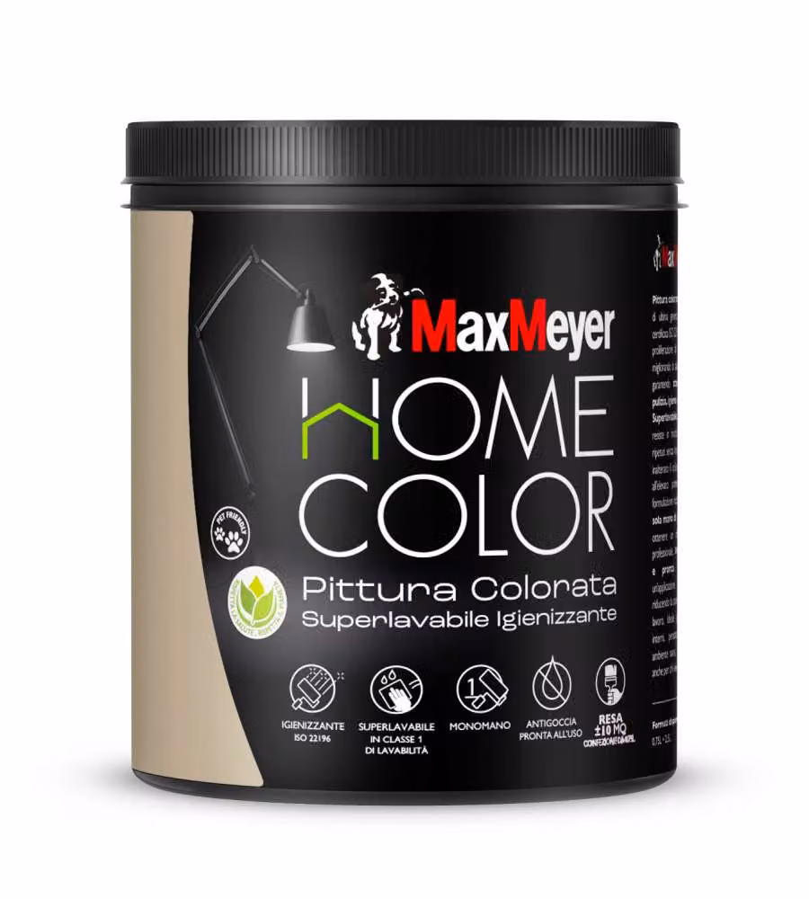 MaxMeyer Idropittura Superlavabile Igienizzante Dune 0,75 Litri Opaca