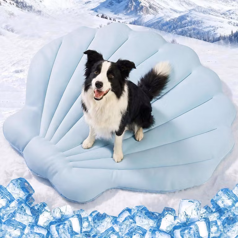 Tappetino refrigerante per cani, 100x100 cm, auto-raffreddante, reversibile, lavabile, colore azzurro cielo