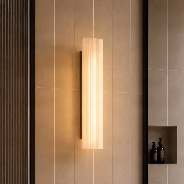 Applique da parete Victoire Lucande, Bianco / Opale, Bagno, Vetro, Moderno, Applique