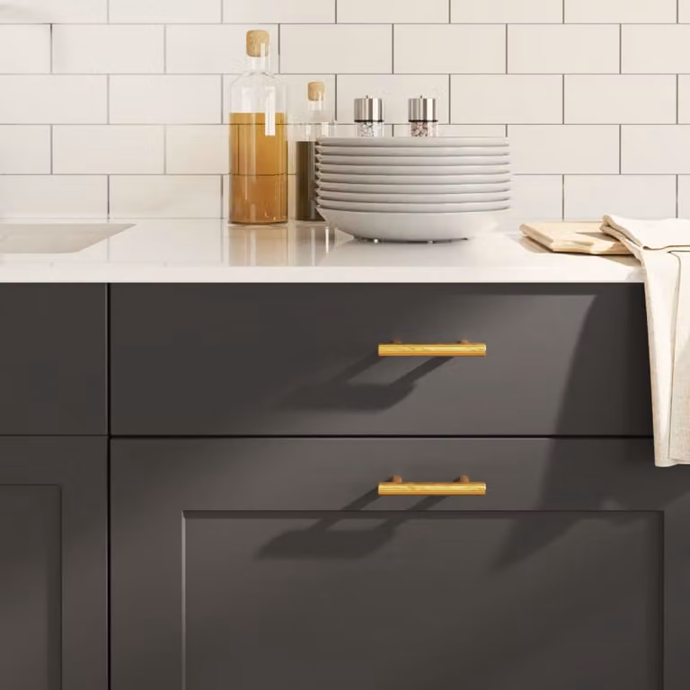 Set di 20 maniglie per mobili vidaXL in acciaio inox color oro con finitura lucida