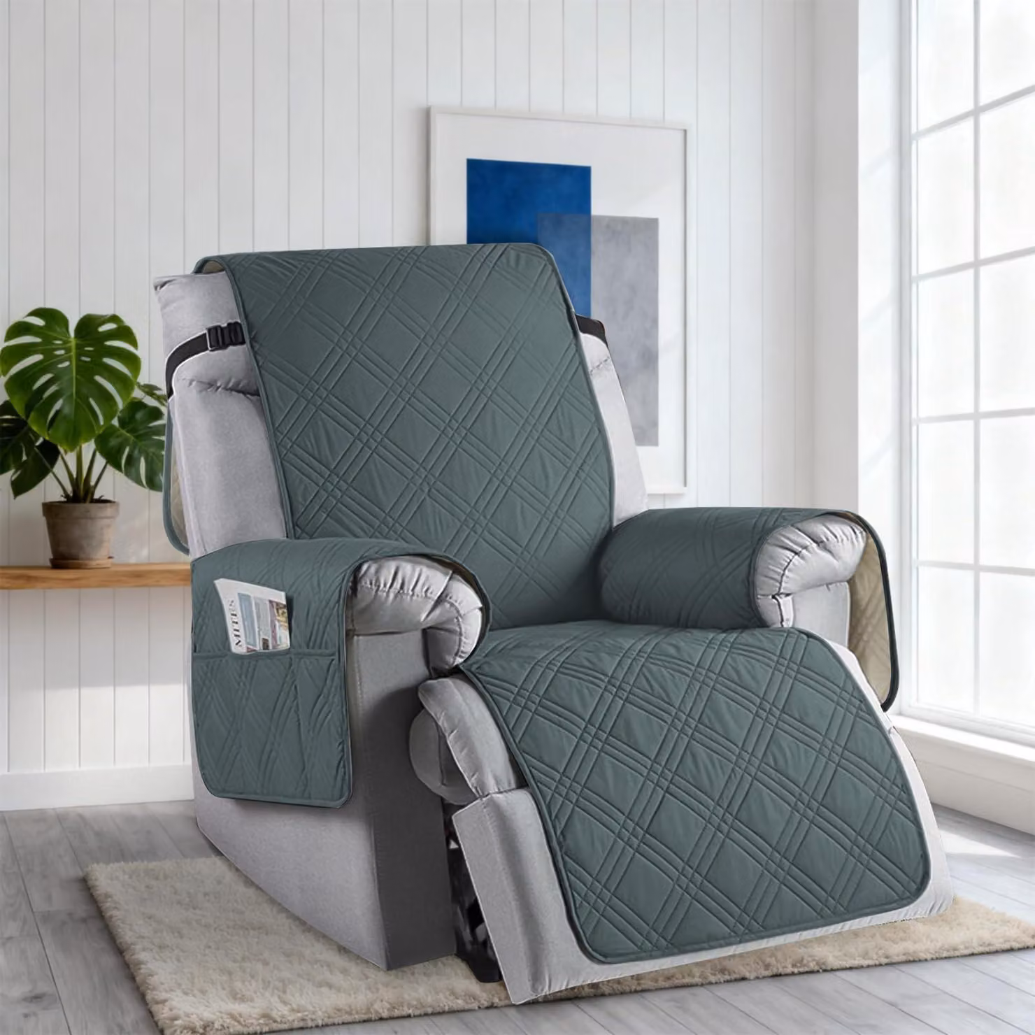 Copertura elastica per poltrona reclinabile con tasche