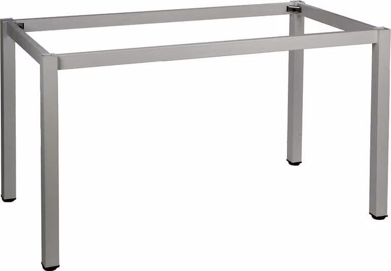 Struttura in metallo con gamba quadrata, NY-A057/K, sezione gamba 5x5 cm, dimensioni 196x76x72,5 cm, grigio