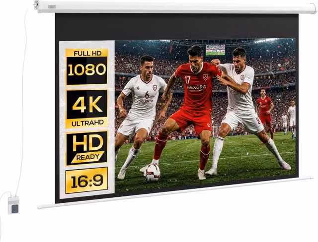 Telo per Proiettore Motorizzato Zephmum Bianco 120 pollici 16:9 4K UHD