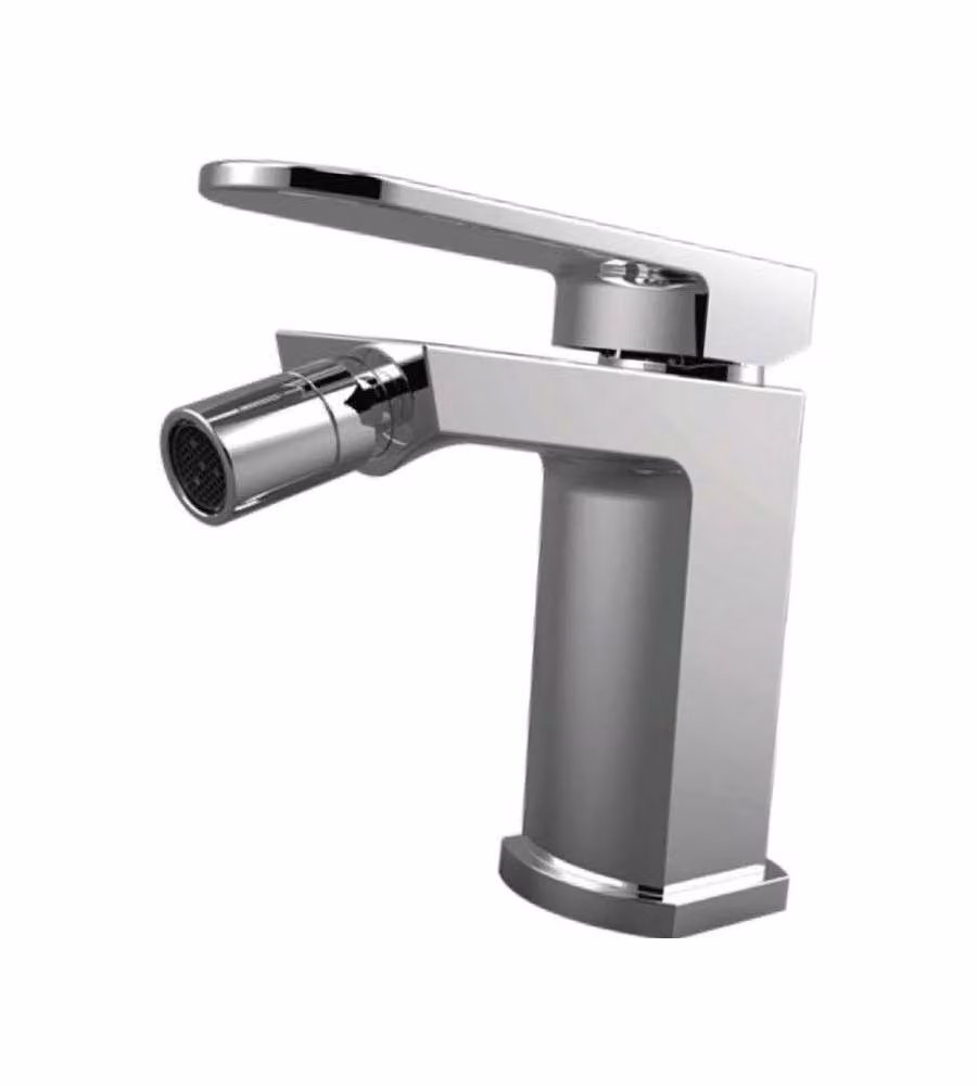 Rubinetto miscelatore monocomando bidet, finitura cromo, completo di piletta da 1"1/4 in metallo diam. 25 mm
