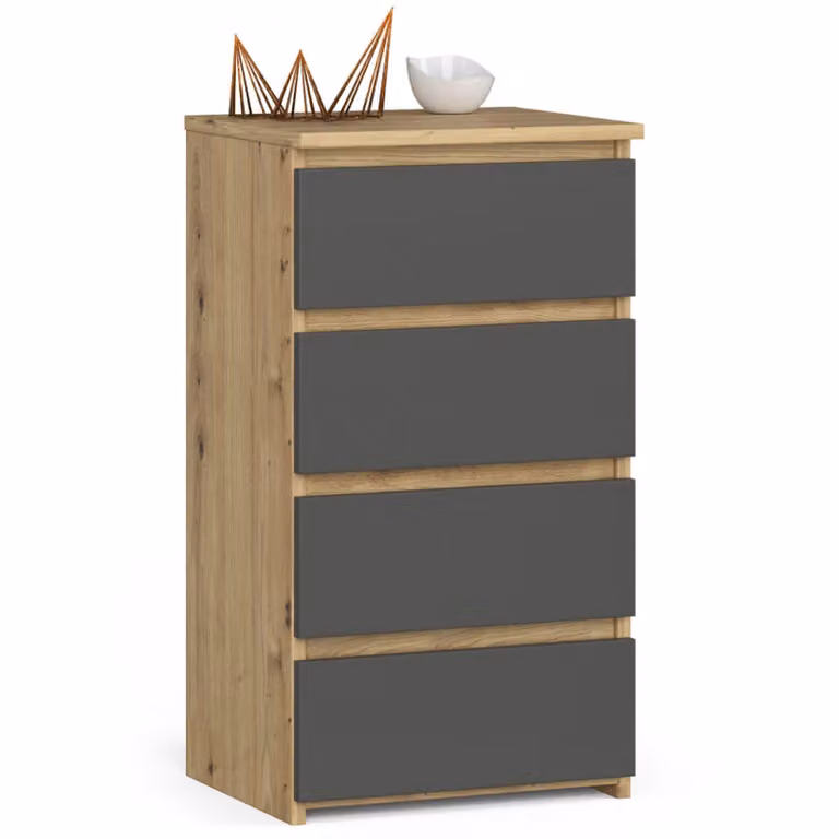 Akord Credenza Bassa Rovere Artigianale/Grigio Grafite 40X35X74 Cm