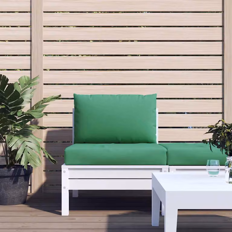 Set di 2 cuscini per pallet vidaXL verdi in tessuto Oxford impermeabile e traspirante, L/P/H: 60 x 60 x 8 cm