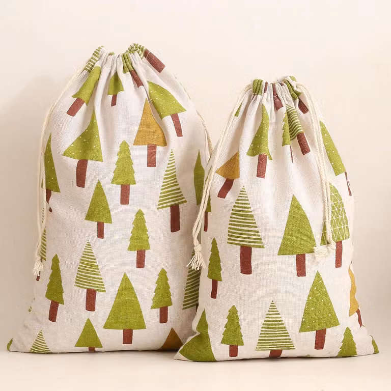 12 sacchetti di juta per calendario dell'Avvento, sacchetti regalo da 20x30 cm, color naturale, con cordoncino