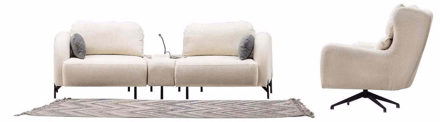 Wohnlandschaft Sofa Couch Set Polstergarnitur Sitzgruppe Sitzgruppe Lounge