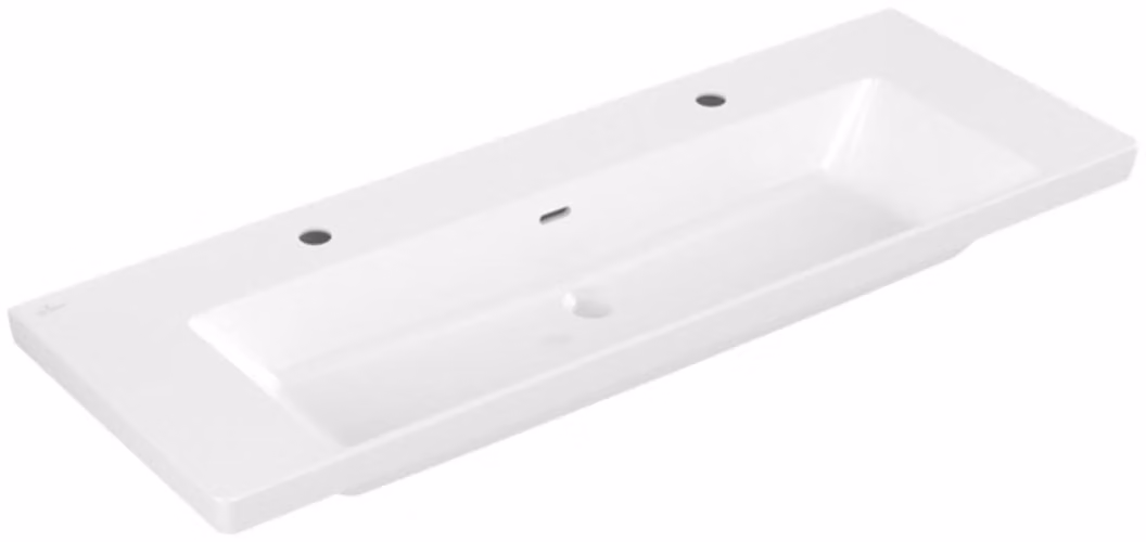 Subway 3.0 de Villeroy & Boch, lavabo à poser, 2 trous pour robinet, avec trop-plein, non rectifié, 1300x475mm, 4A70D401, 4A70D401