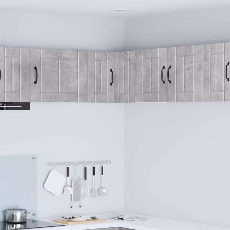 Mobile angolare da parete LUCCA vidaXL Grigio Cemento L/P/H: 57 x 57 x 40 cm