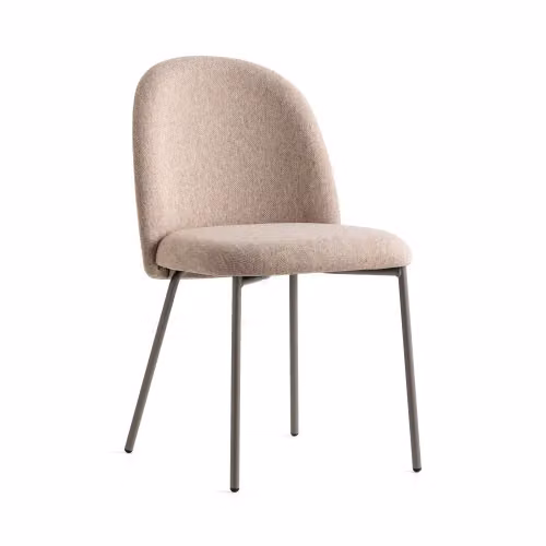 Sedia Tuka imbottita con gambe in metallo Connubia