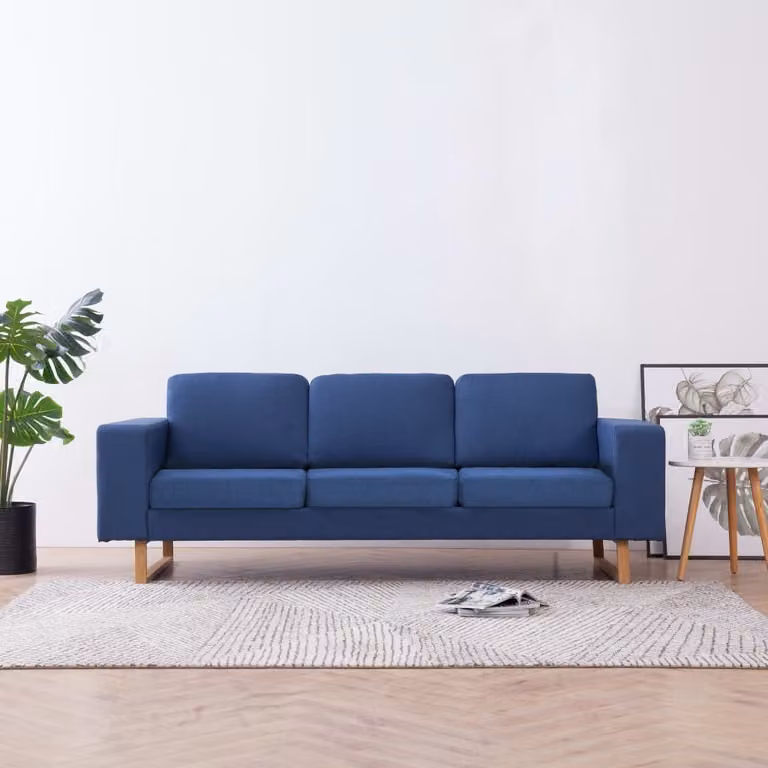 Maison Exclusive - Divano a 3 Posti in Tessuto Blu