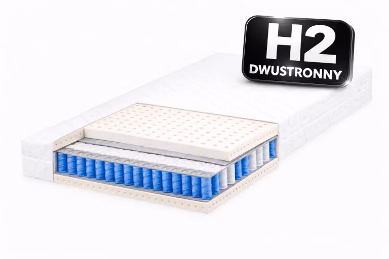 Materasso in lattice premium con tasche indipendenti, 90x200, rigidità H2, 7 zone, 508 molle per metro quadrato, 21 cm di altezza, reversibile, traspirante e ortopedico