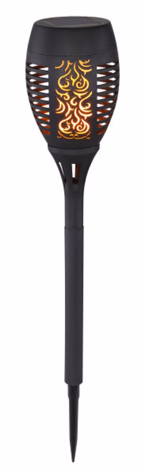 Globo luce solare plastica nera, 12Xled