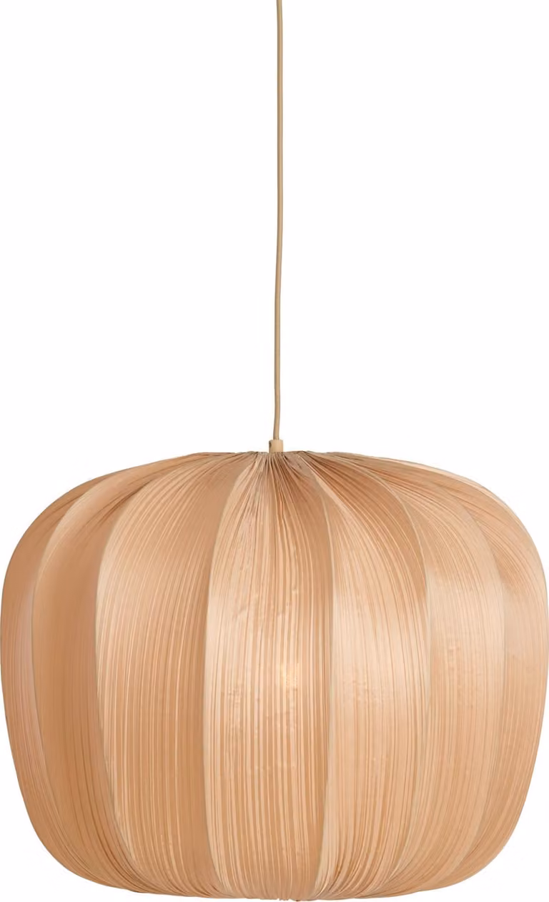 Lampada a sospensione - beige crema - Savina - tessile - Ø 60cm - E27 - 2993343 - Light & Living