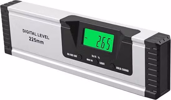 Livella magnetica digitale con segnalazione acustica, in alluminio, 10 pollici