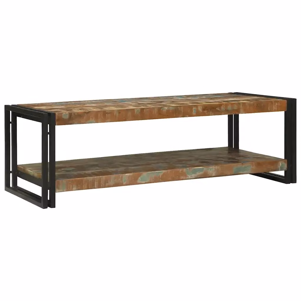 Tavolino da salotto rettangolare vidaXL in legno e metallo multicolore stile minimalista – 2
