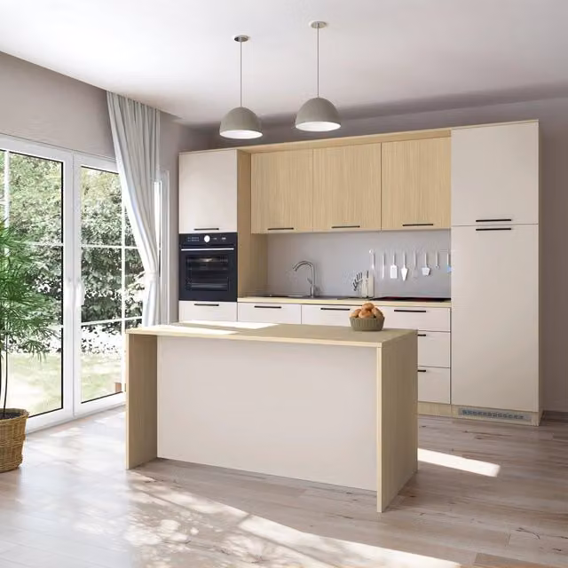 Mobile Dispensa Mapalesi, Isola da Cucina 2 Ripiani Made in Italy, 170x80x90h cm Marrone Rovere