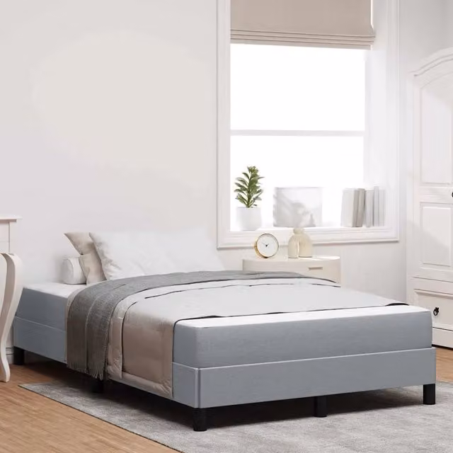 Letto a molle moderno vidaXL in tessuto grigio con molle a tasche L/P/H: 200 x 120 x 45 cm – 1