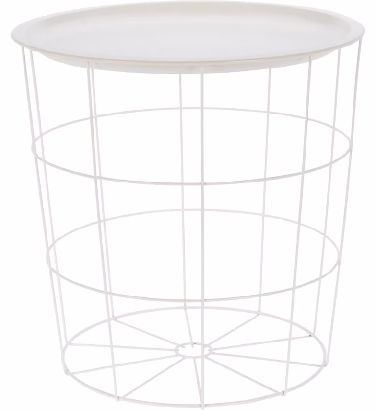 Tavolo Home&Styling Collection, metallo, 40x40 cm, bianco