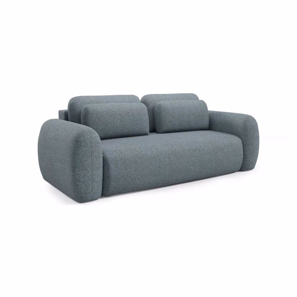 Divano Letto 3 Posti con Contenitore Sessame DMORA Grigio Scuro L: 266 cm – 2