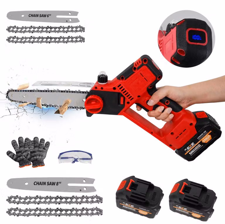 Mini seghetto elettrico - lama da 20,5 cm - motore brushless - senza fili - per lavori di falegnameria