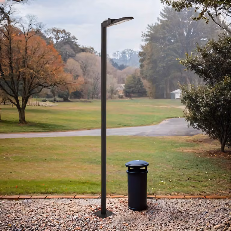 Luce LED per esterni metallo alluminio IP65 285 cm nero 3000 K luce bianca calda 3600 lm luce moderna per vialetto