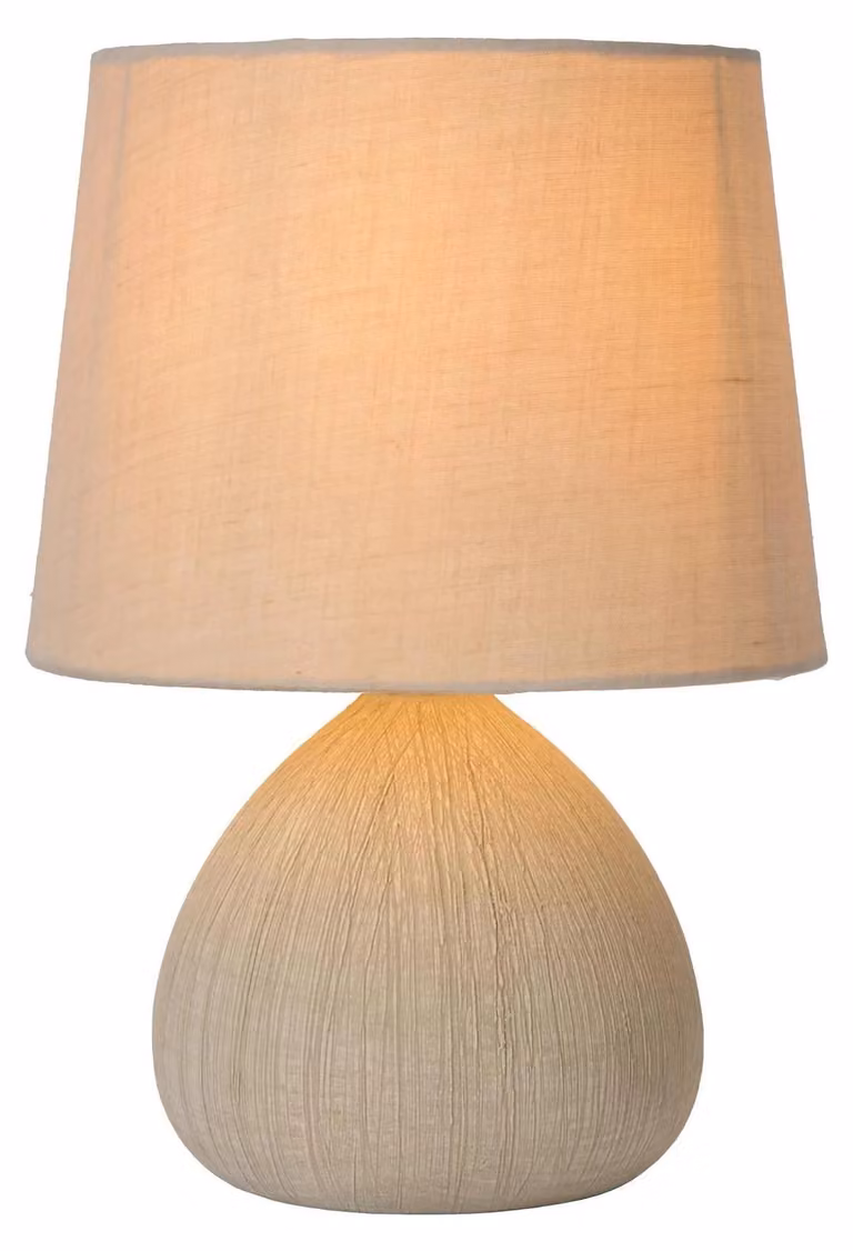Lucide Lucide RAMZI lampada da tavolo - Ã˜ 18 cm - 1xE14 - Beige