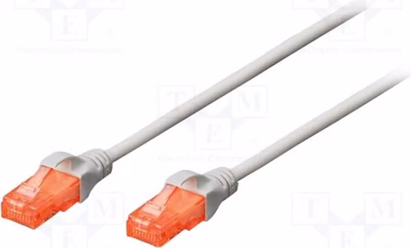 1 cavo RJ45-Kabel, modello DK-1512-005, lunghezza 0,5 metri, categoria 5e, rivestimento in PVC, colore grigio