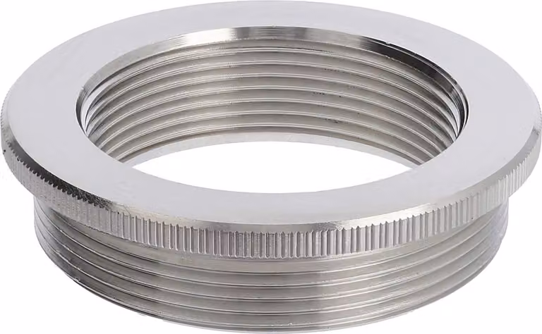 WISKA Riduttore M/M da M50x1,5 a M40x1,5 MRM-M50/M40 rotondo con zigrinatura Ottone (CuZn) nichelato Filettatura di collegamento